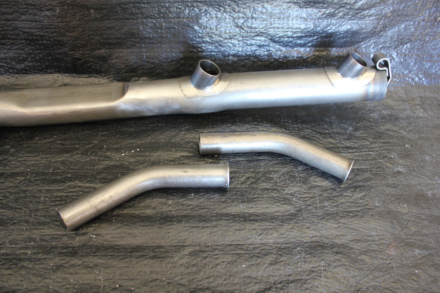 Inlet exhaust pipe and header
