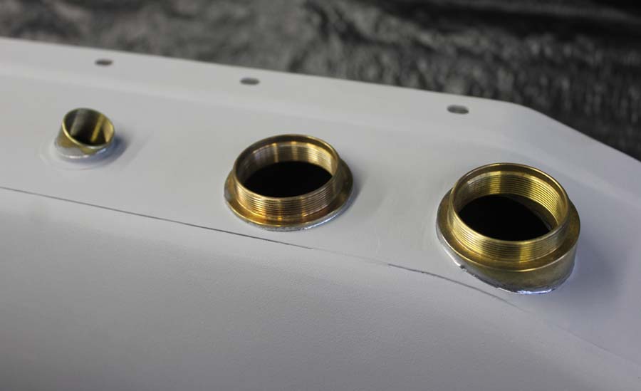 3501-20 Tank machined brass inlets