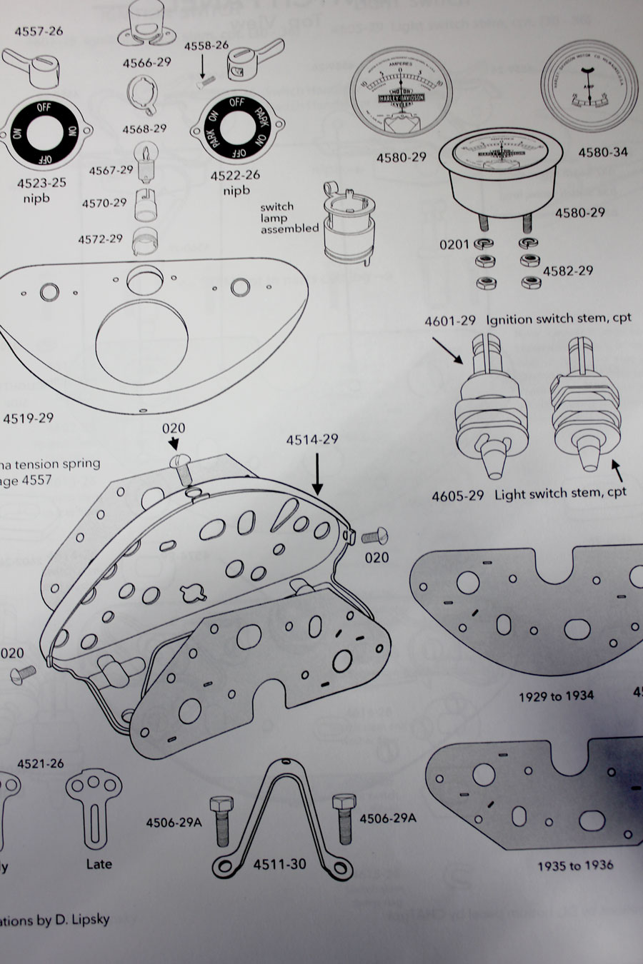 1930-1936 HD Parts Catalog / Lipsky
